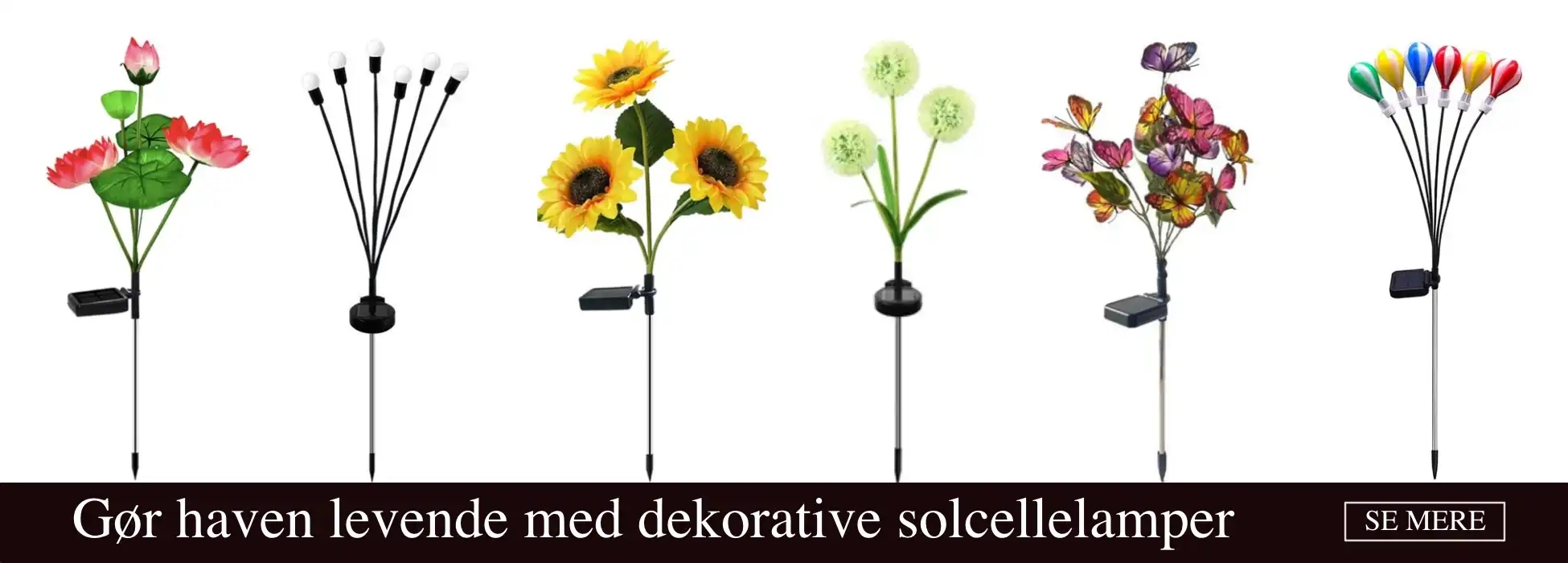 Gør haven levende med dekorative solcellelamper